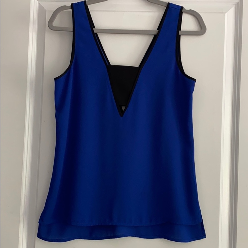Express Blue & Black Top